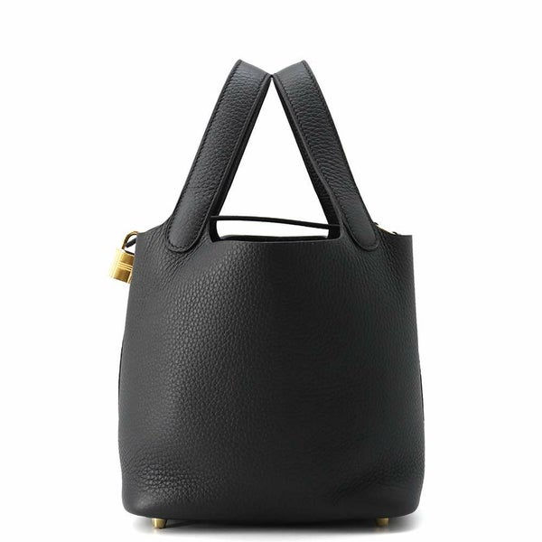 エルメス ハンドバッグ ピコタンロックPM ブラック/ゴールド金具 トリヨンクレマンス K刻印 HERMES トートバッグ 黒