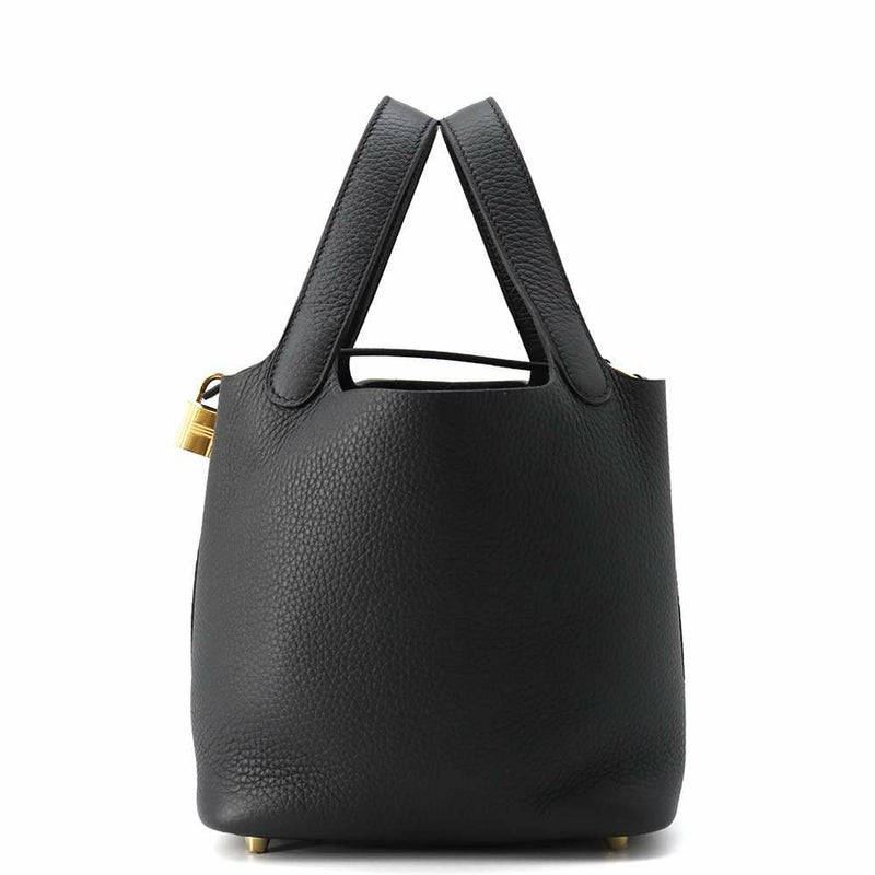 エルメス ハンドバッグ ピコタンロックPM ブラック/ゴールド金具 トリヨンクレマンス K刻印 HERMES トートバッグ 黒