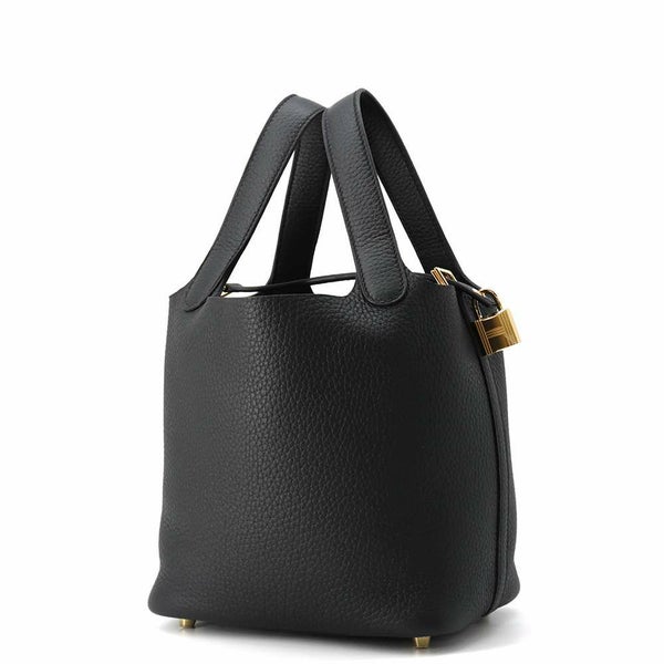 エルメス ハンドバッグ ピコタンロックPM ブラック/ゴールド金具 トリヨンクレマンス K刻印 HERMES トートバッグ 黒
