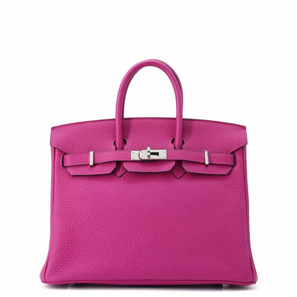 エルメス バーキン25 ローズパープル/シルバー金具 トゴ C刻印 HERMES Birkin ハンドバッグ
