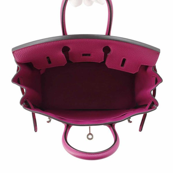 エルメス バーキン25 ローズパープル/シルバー金具 トゴ C刻印 HERMES Birkin ハンドバッグ