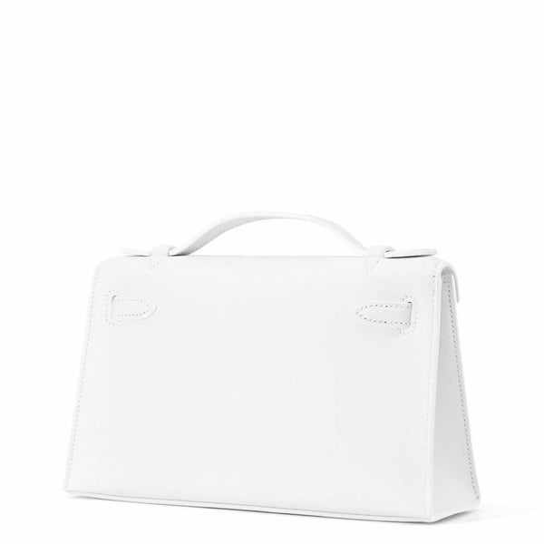 エルメス ハンドバッグ ポシェットケリー ニューホワイト/ゴールド金具 スイフト W刻印 白