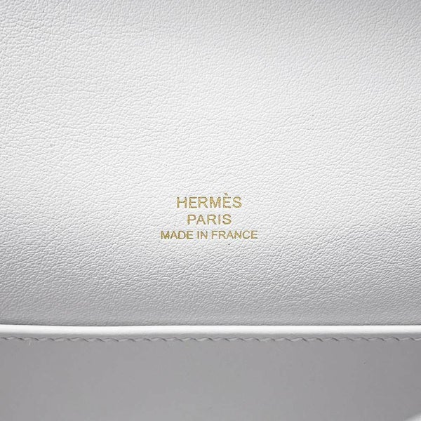 エルメス ハンドバッグ ポシェットケリー ニューホワイト/ゴールド金具 スイフト W刻印 白