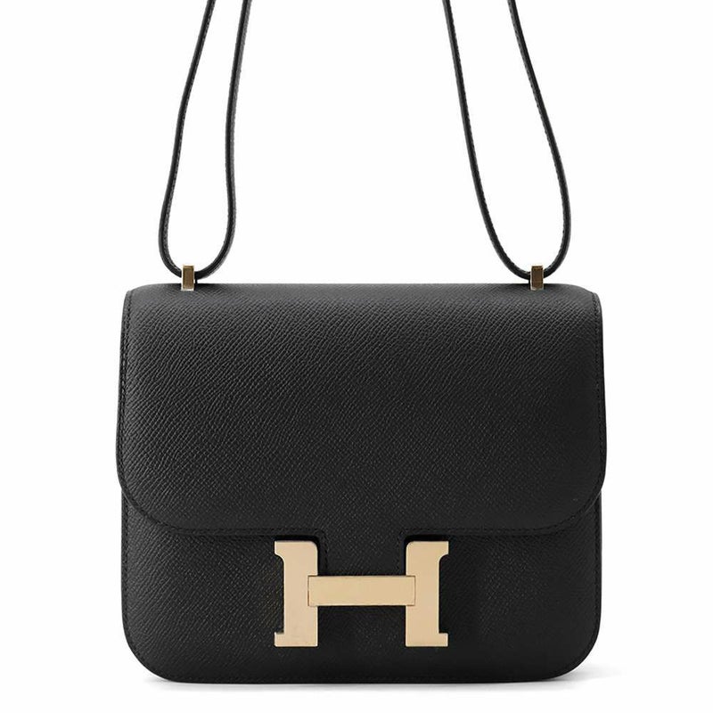 エルメス ミニ コンスタンス3 ミロワール ブラック/ピンクゴールド金具 エプソン W刻印 黒