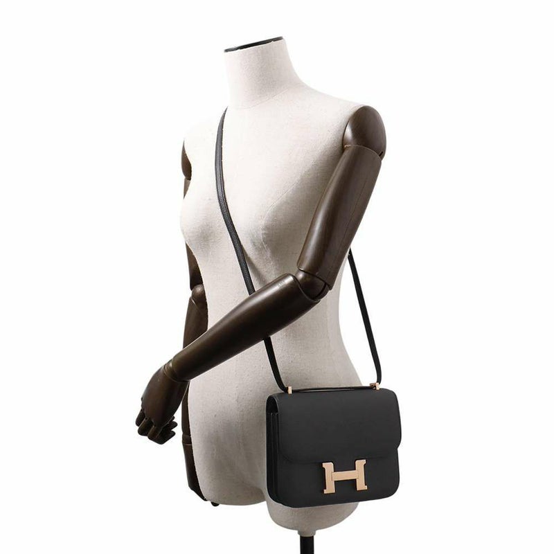 エルメス ミニ コンスタンス3 ミロワール ブラック/ピンクゴールド金具 エプソン W刻印 黒