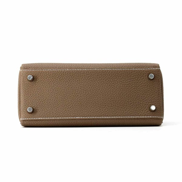 エルメス ハンドバッグ ケリー25 内縫い エトゥープ/シルバー金具 トゴ W刻印 2wayショルダー