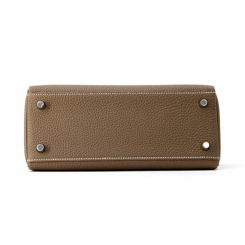 エルメス ハンドバッグ ケリー25 内縫い エトゥープ/シルバー金具 トゴ W刻印 2wayショルダー