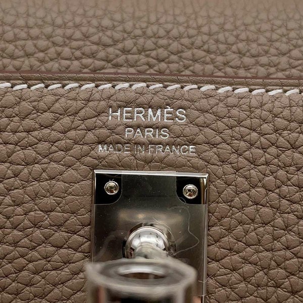 エルメス ハンドバッグ ケリー25 内縫い エトゥープ/シルバー金具 トゴ W刻印 2wayショルダー