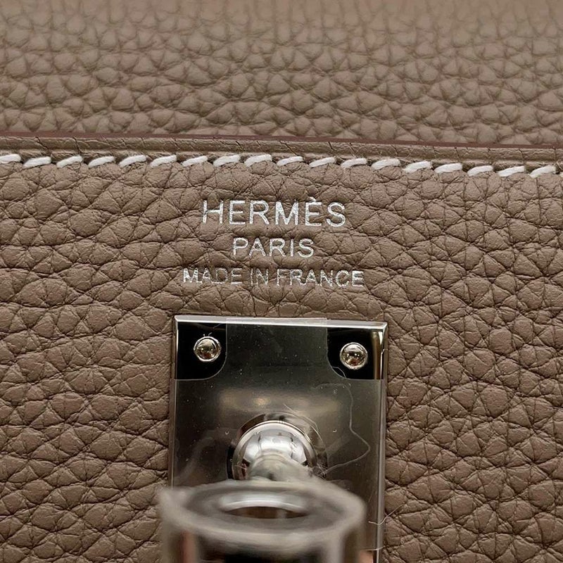 エルメス ハンドバッグ ケリー25 内縫い エトゥープ/シルバー金具 トゴ W刻印 2wayショルダー