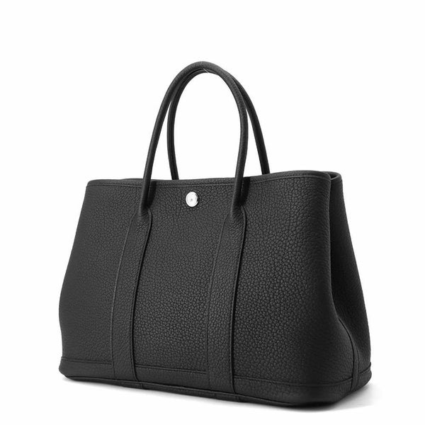 エルメス トートバッグ ガーデンパーティTPM ブラック/シルバー金具 ネゴンダ W刻印 黒