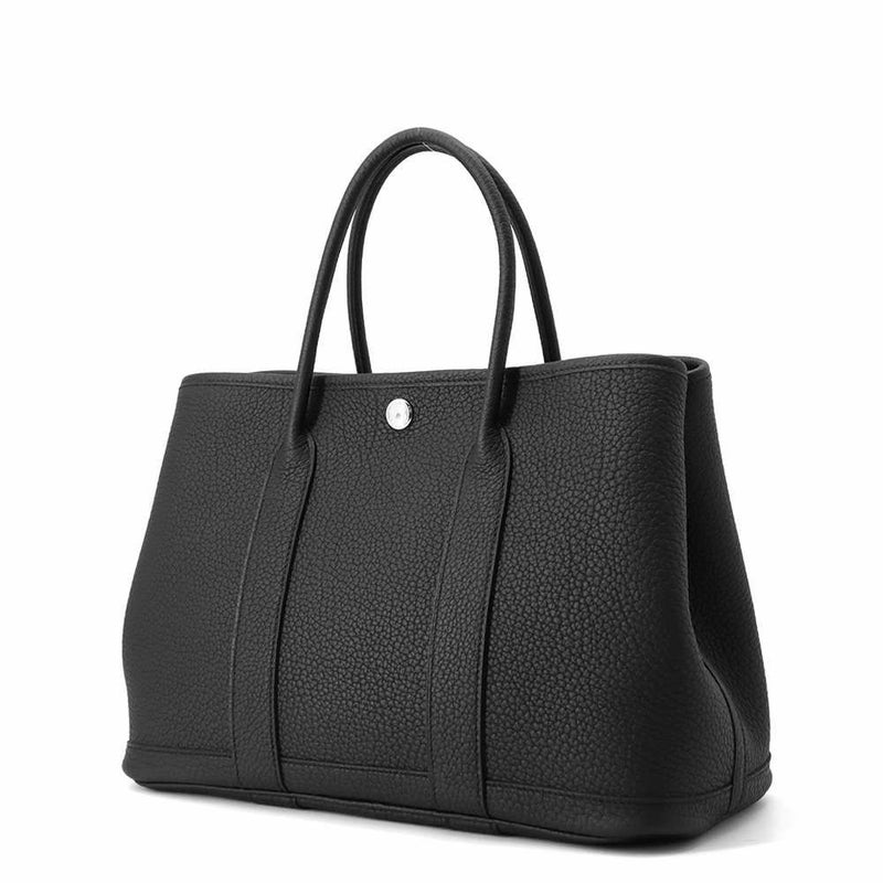 エルメス トートバッグ ガーデンパーティTPM ブラック/シルバー金具 ネゴンダ W刻印 黒