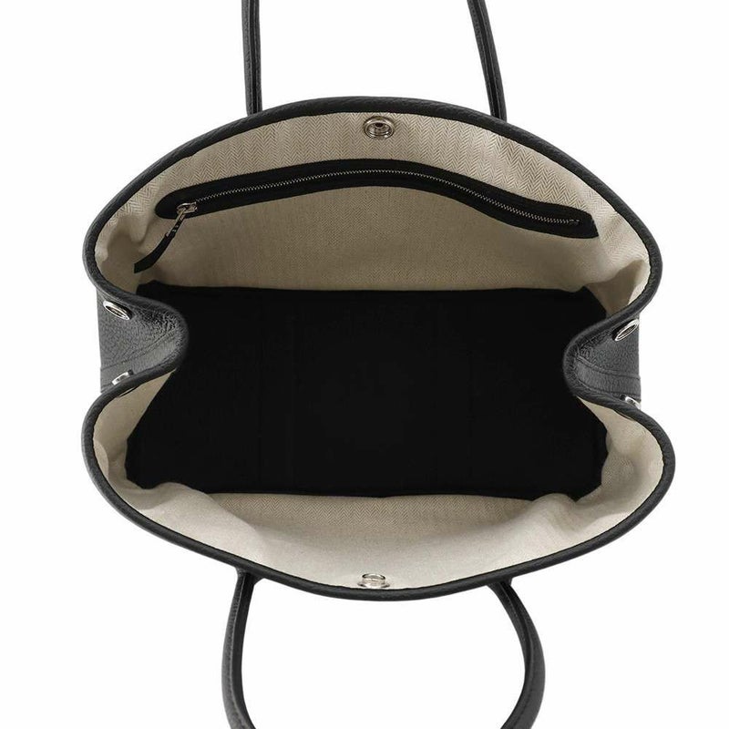 エルメス トートバッグ ガーデンパーティTPM ブラック/シルバー金具 ネゴンダ W刻印 黒