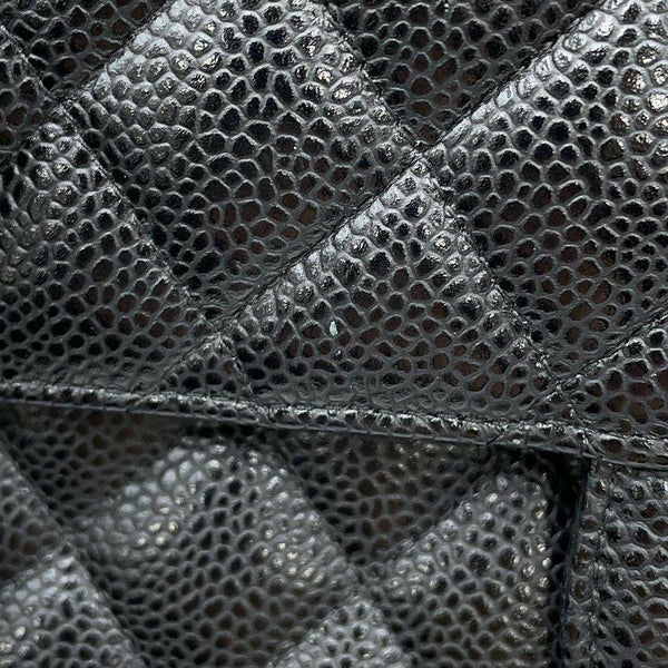 シャネル チェーンショルダーバッグ マトラッセ25 ココマーク キャビアスキン ダブルチェーン A01112 CHANEL 黒