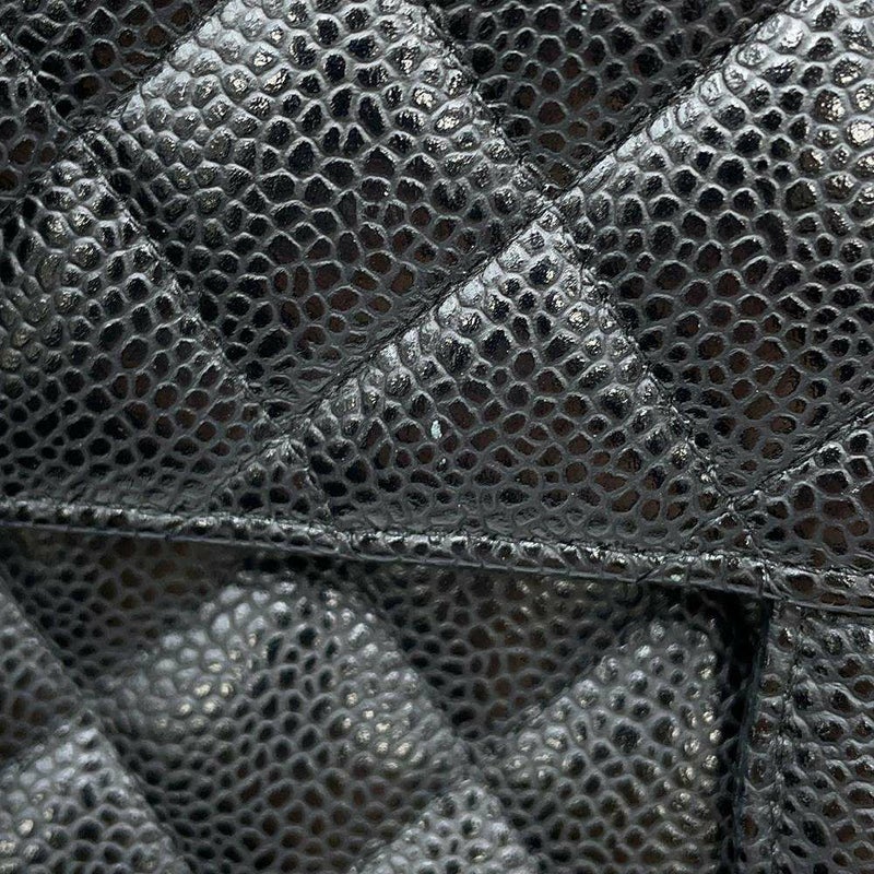 シャネル チェーンショルダーバッグ マトラッセ25 ココマーク キャビアスキン ダブルチェーン A01112 CHANEL 黒