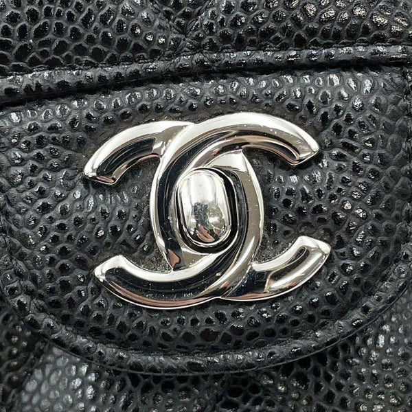 シャネル チェーンショルダーバッグ マトラッセ25 ココマーク キャビアスキン ダブルチェーン A01112 CHANEL 黒