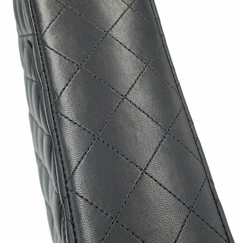 シャネル チェーンショルダーバッグ マトラッセ25 ココマーク ダブルチェーン ラムスキン A01112 CHANEL 黒