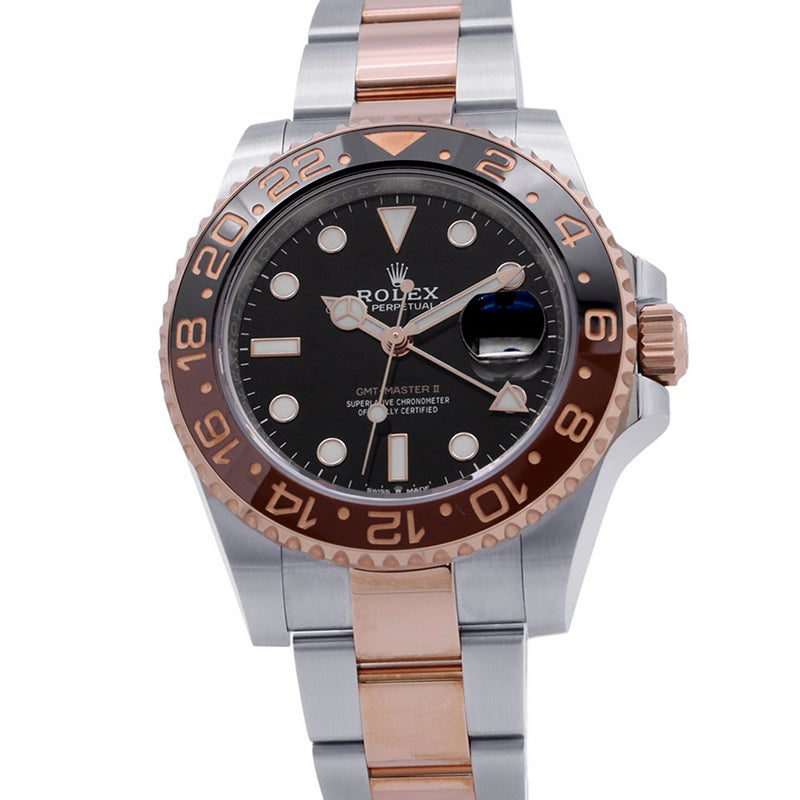 ロレックス GMTマスター2 デイト SS/K18PG 126711CHNR ROLEX 腕時計 エバーローズゴールド 黒文字盤