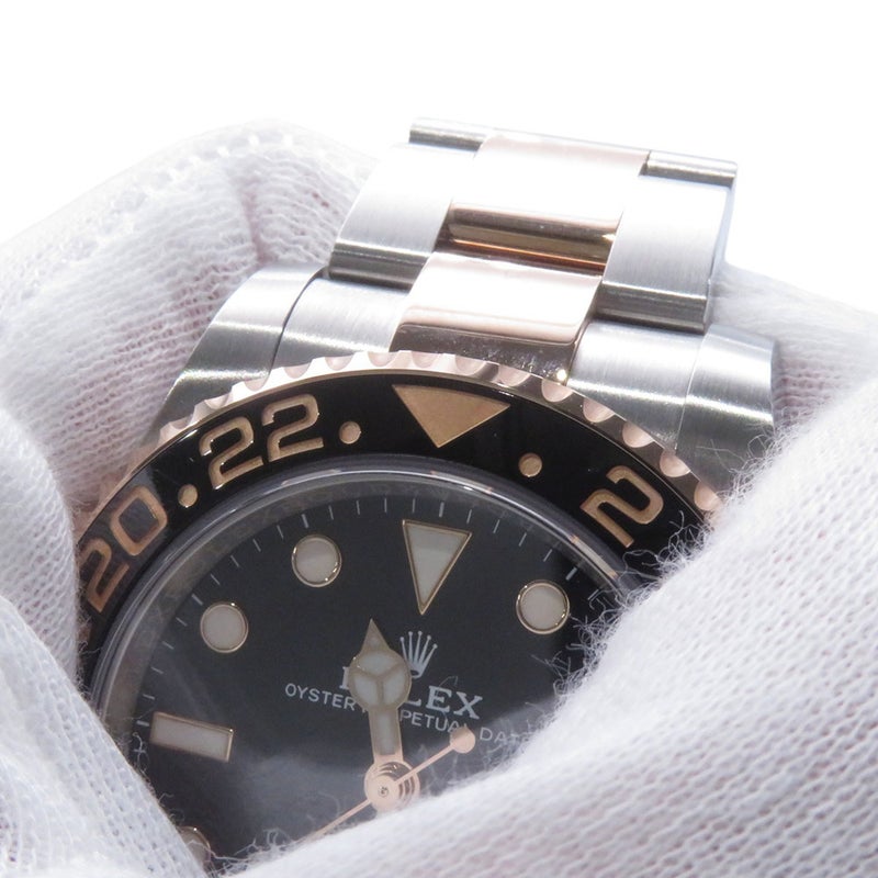 ロレックス GMTマスター2 デイト SS/K18PG 126711CHNR ROLEX 腕時計 エバーローズゴールド 黒文字盤