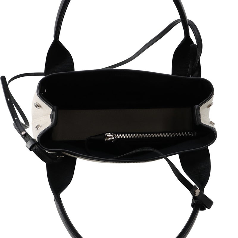 バレンシアガ ハンドバッグ ネイビーカバ XS ポーチ付 390346 BALENCIAGA 2way 白 黒