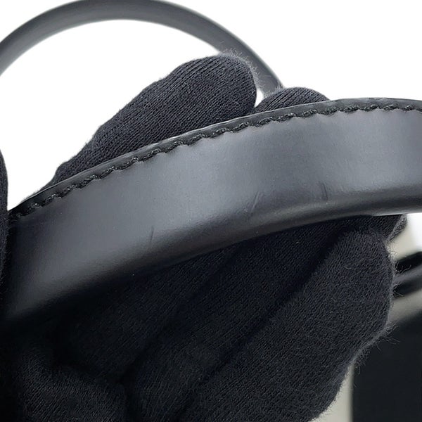 バレンシアガ ハンドバッグ ネイビーカバ XS ポーチ付 390346 BALENCIAGA 2way 白 黒