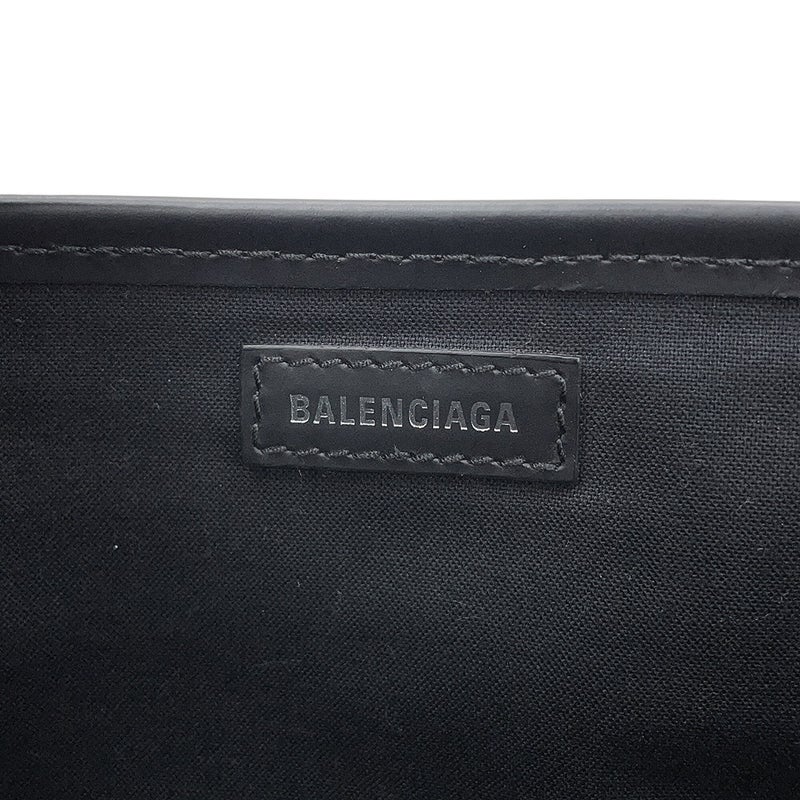 バレンシアガ ハンドバッグ ネイビーカバ XS ポーチ付 390346 BALENCIAGA 2way 白 黒