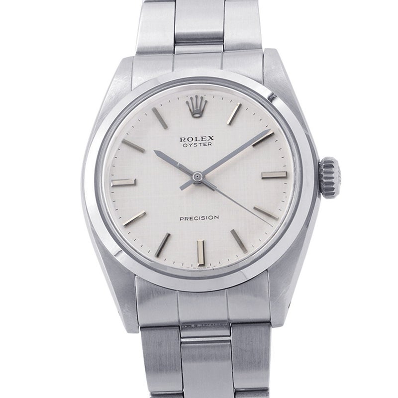 ロレックス オイスター プレシジョン 28番 6426 ROLEX 腕時計 シルバーリネン文字盤