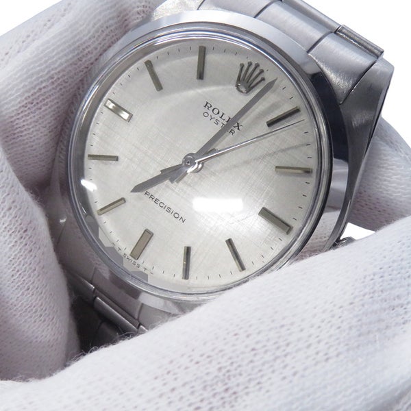 ロレックス オイスター プレシジョン 28番 6426 ROLEX 腕時計 シルバーリネン文字盤