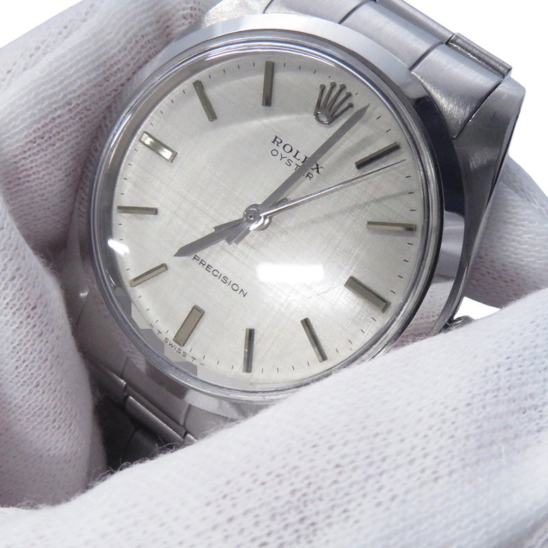 ロレックス オイスター プレシジョン 28番 6426 ROLEX 腕時計 シルバーリネン文字盤