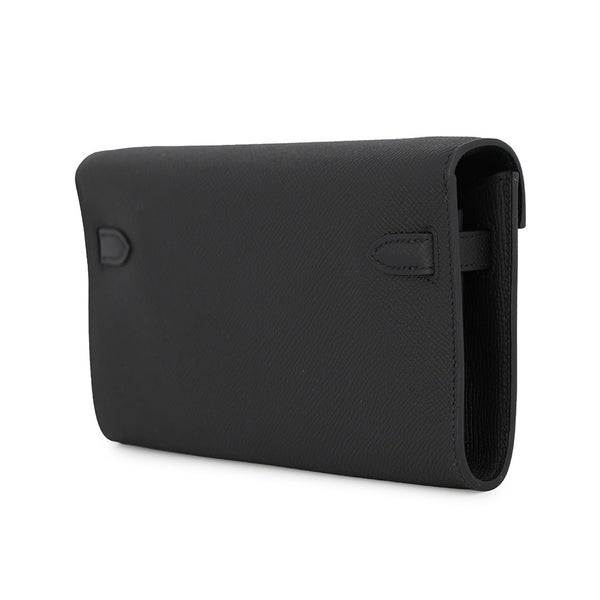 エルメス ケリーウォレット ロング トゥーゴー ブラック/シルバー金具 エプソン G刻印 長財布 黒