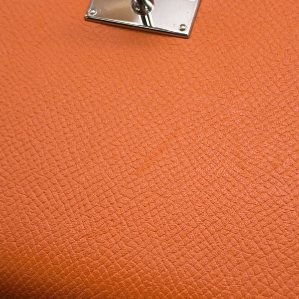 エルメス 長財布 ケリーウォレット ロング オレンジ/シルバー金具 エプソン □P刻印 HERMES 財布