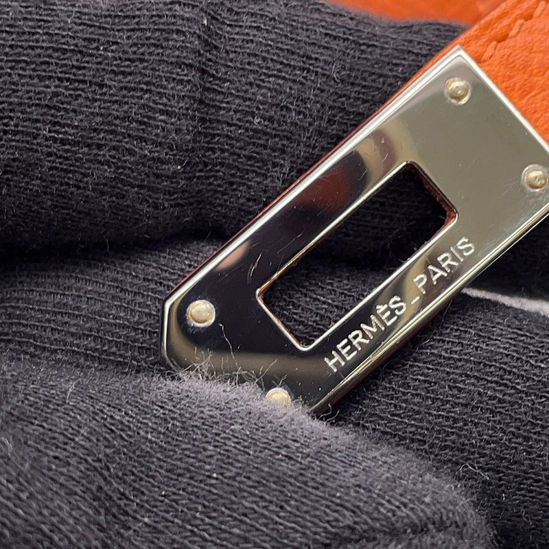 エルメス 長財布 ケリーウォレット ロング オレンジ/シルバー金具 エプソン □P刻印 HERMES 財布