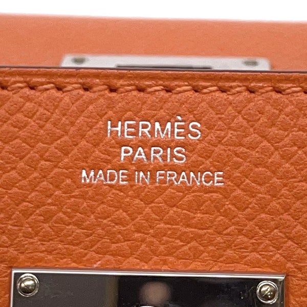 エルメス 長財布 ケリーウォレット ロング オレンジ/シルバー金具 エプソン □P刻印 HERMES 財布