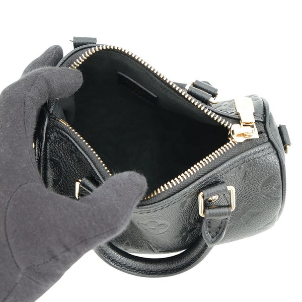 ルイヴィトン ハンドバッグ モノグラム・アンプラント ナノ・スピーディ M82450 LOUIS VUITTON 2way 黒 ブラック