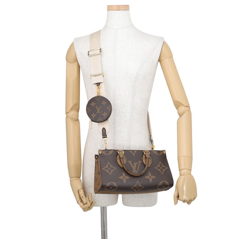 ルイヴィトン ハンドバッグ モノグラム・リバース/モノグラム・ジャイアント オンザゴー EW M46653 LOUIS VUITTON 2way