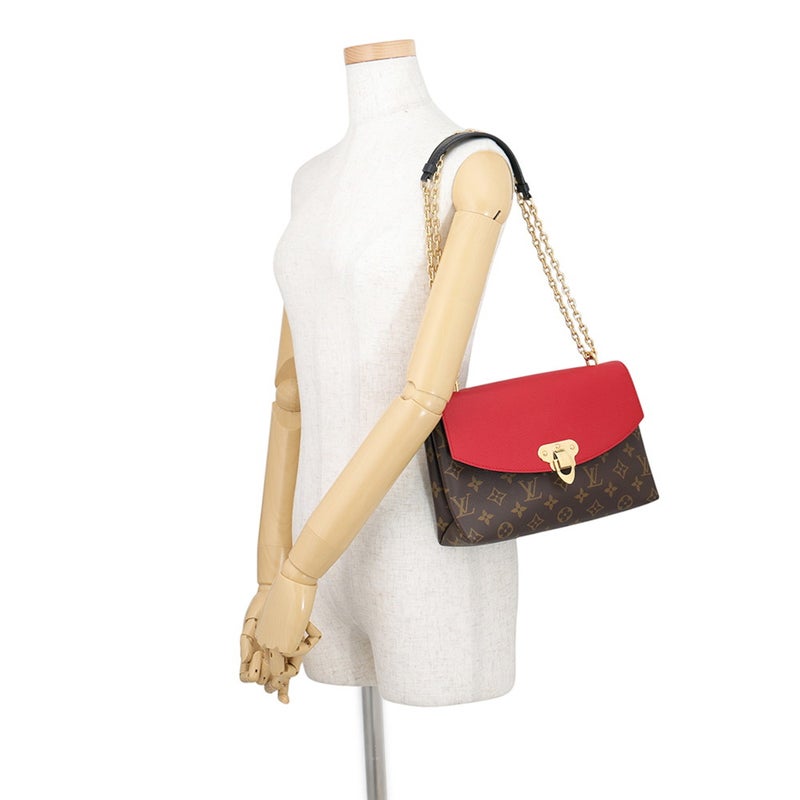 ルイヴィトン ショルダーバッグ モノグラム サン・プラシード M43713 LOUIS VUITTON レッド