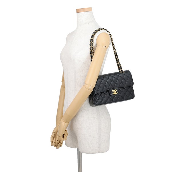 シャネル チェーンショルダーバッグ クラシック マトラッセ23 ココマーク キャビアスキン A01113 CHANEL 黒