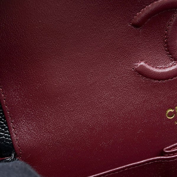 シャネル チェーンショルダーバッグ クラシック マトラッセ23 ココマーク キャビアスキン A01113 CHANEL 黒