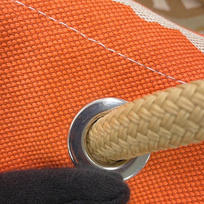 エルメス トートバッグ エスカル・ア・ラ・プラージュ プリント アシエ/シルバー金具 トワルアッシュ HERMES ビーチバッグ
