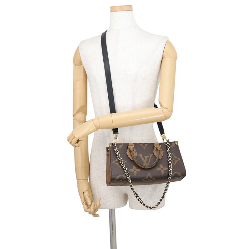 ルイヴィトン ハンドバッグ モノグラム・リバース/モノグラム・ジャイアント オンザゴー EW チェーン M14236 LOUIS VUITTON