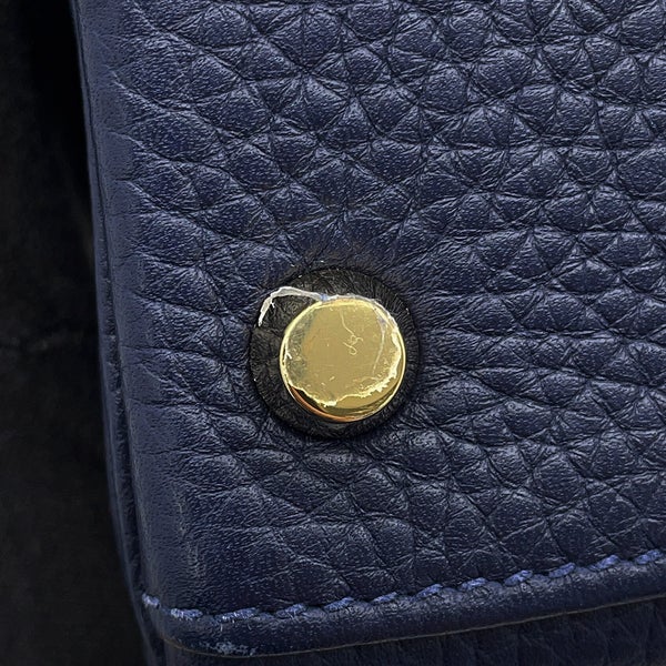 エルメス ハンドバッグ ケリー28 内縫い ブルーニュイ/ゴールド金具 トリヨンクレマンス X刻印 HERMES Kelly 2wayショルダー