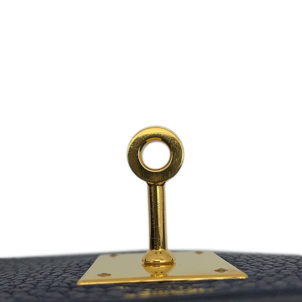 エルメス ハンドバッグ ケリー28 内縫い ブルーニュイ/ゴールド金具 トリヨンクレマンス X刻印 HERMES Kelly 2wayショルダー