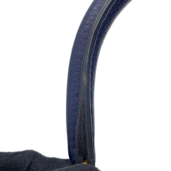 エルメス ハンドバッグ ケリー28 内縫い ブルーニュイ/ゴールド金具 トリヨンクレマンス X刻印 HERMES Kelly 2wayショルダー