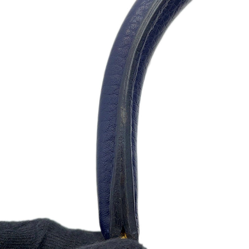 エルメス ハンドバッグ ケリー28 内縫い ブルーニュイ/ゴールド金具 トリヨンクレマンス X刻印 HERMES Kelly 2wayショルダー