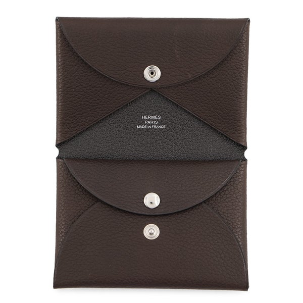 エルメス コインケース カルヴィ デュオ バレニア/シルバー金具 バレニアフォーブル K刻印