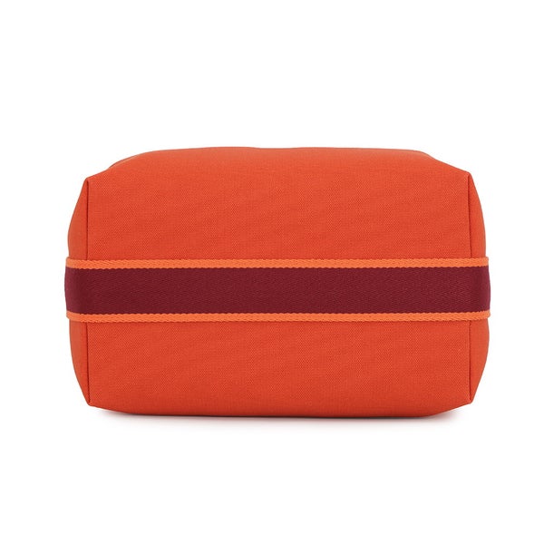 エルメス ポーチ ブリッド・ア・ブラックGM オランジュ・フー/シルバー金具 キャンバス HERMES バッグ 小物入れ