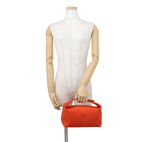 エルメス ポーチ ブリッド・ア・ブラックGM オランジュ・フー/シルバー金具 キャンバス HERMES バッグ 小物入れ