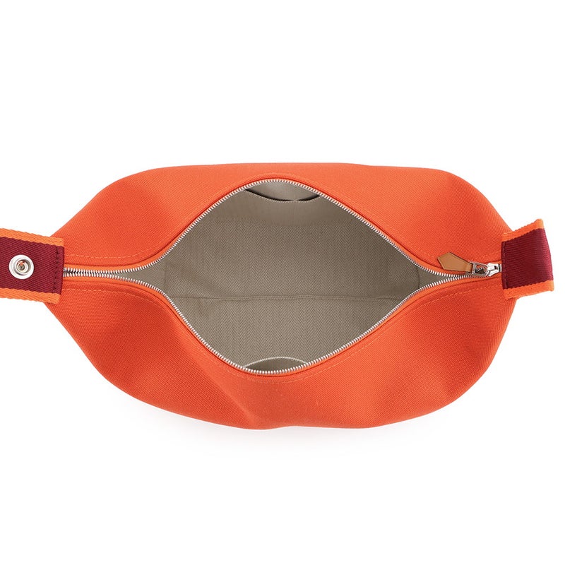 エルメス ポーチ ブリッド・ア・ブラックGM オランジュ・フー/シルバー金具 キャンバス HERMES バッグ 小物入れ