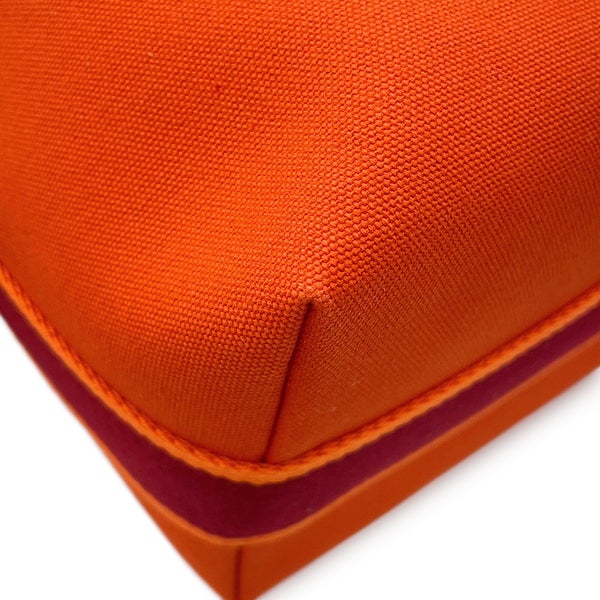 エルメス ポーチ ブリッド・ア・ブラックGM オランジュ・フー/シルバー金具 キャンバス HERMES バッグ 小物入れ