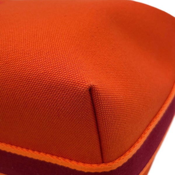 エルメス ポーチ ブリッド・ア・ブラックGM オランジュ・フー/シルバー金具 キャンバス HERMES バッグ 小物入れ