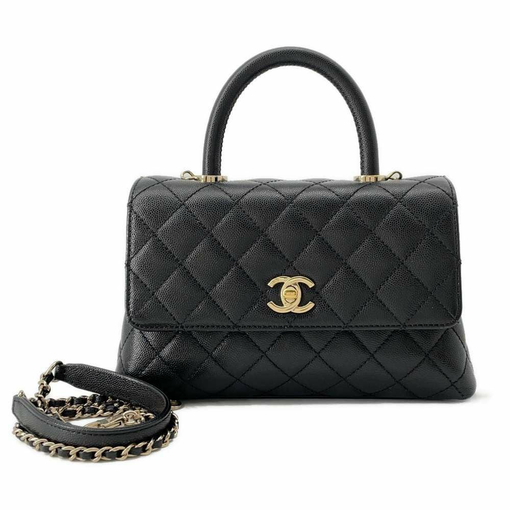 最終値下げ！新品シャネルマイクロミニココハンドルハンドバッグマトラッセ キャビア CHANEL（シャネル） ショルダーバッグ マイクロミニ ココハンドル